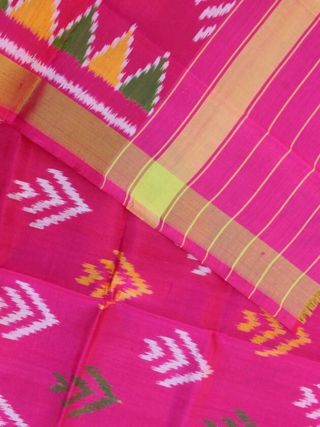 Fushia-Pink--Patan-Patola-silk-dupatta