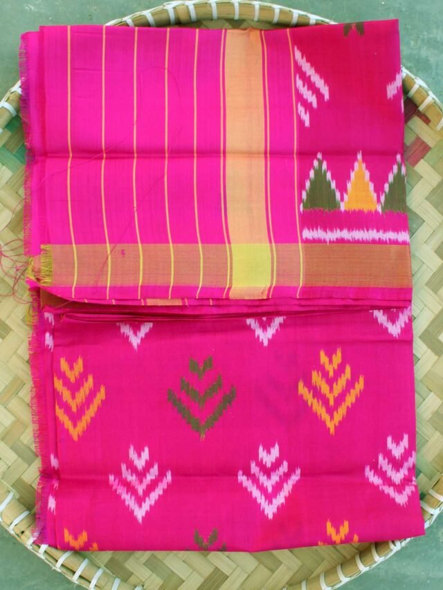 Fushia-Pink-pure-silk-Patola-Dupatta