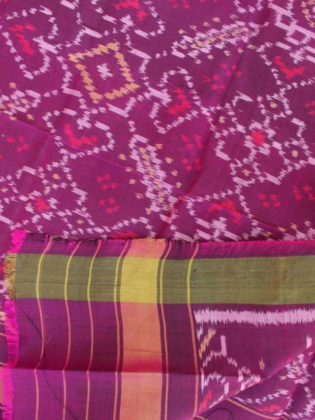 Magenta-Purple-Patan-Patola-katan-silk-Dupatta