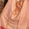 Peach-pure-katan-silk-handwoven-Banarasi-dupatta