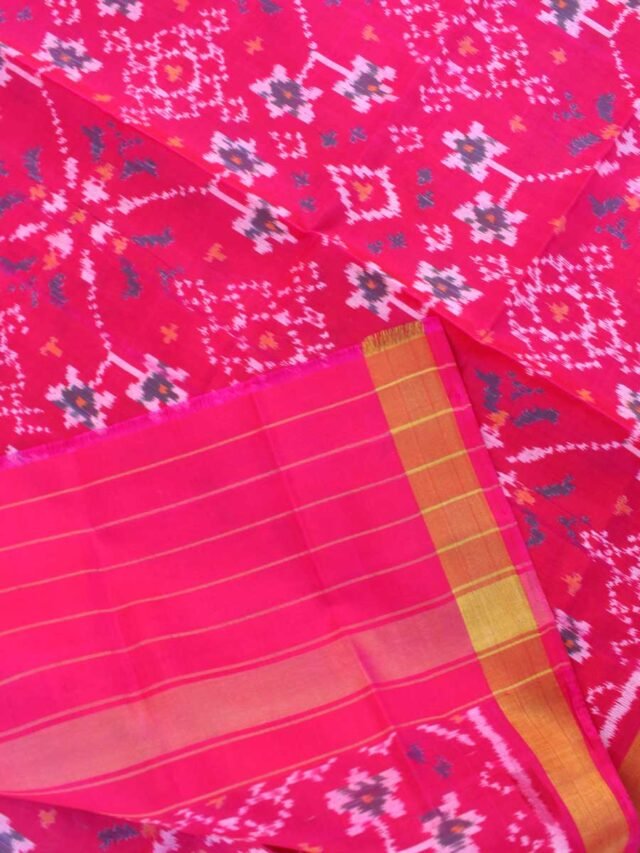 Red-Pink-Patan-Patola-pure-Silk-Dupatta
