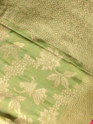 Spring--green-handwoven-katan-silk-Banarasi-dupatta