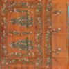 Blue-and-brown--kantha-embroidered-tassar-silk-saree