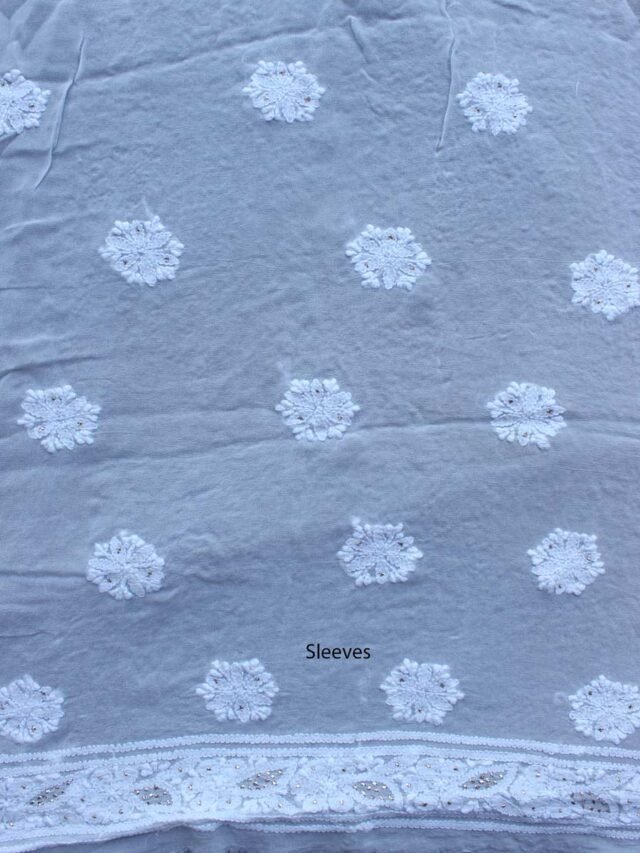 Flowers-and-leaves-chikankari-mukesh-georgette-kurta-fabric
