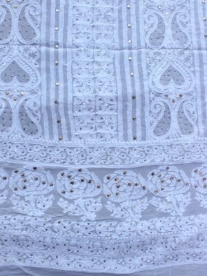 Paan-Buti-chikankari-mukaish-georgette-ladies-Kurta