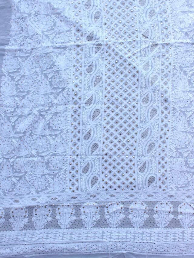 Paisleys-chikankari-mukaish-georgette-kurta-fabric