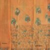 Peach-Orange-kantha-embroidered-tussar-silk-sari