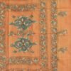 Peach-orange--kantha-embroidered-tassar-silk-saree