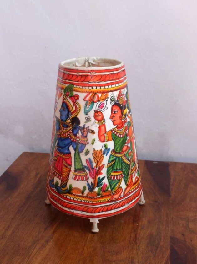 Radha-Krishna-medium-living-room-Leather-lamp