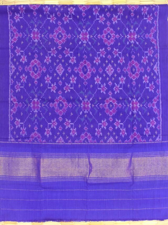 Blue-Patan-Patola-Pure-Wool-Shawl