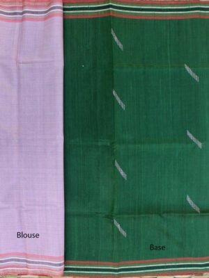 Dark-Green-and-Pink-pure-Silk-handloom-Saree
