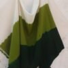 Green-and-Off-white-gradation-tie-dye-woolen-shawl
