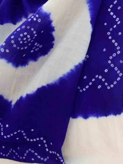 Ink-Blue-Kutch-Bandhani-pure-wool-shawl