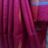 Magenta-and-Brown-Mulberry-Dupion-tasar-Silk-Sari