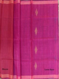 Magenta-and-brown-pure-Silk-handloom-Saree