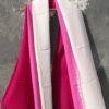 Pink-and-Cream-white-shaded-tie-dye-pure-wool-shawl at Shilphaat.com