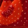 Red-and-orange-Bandhani-pure-wool-shawl