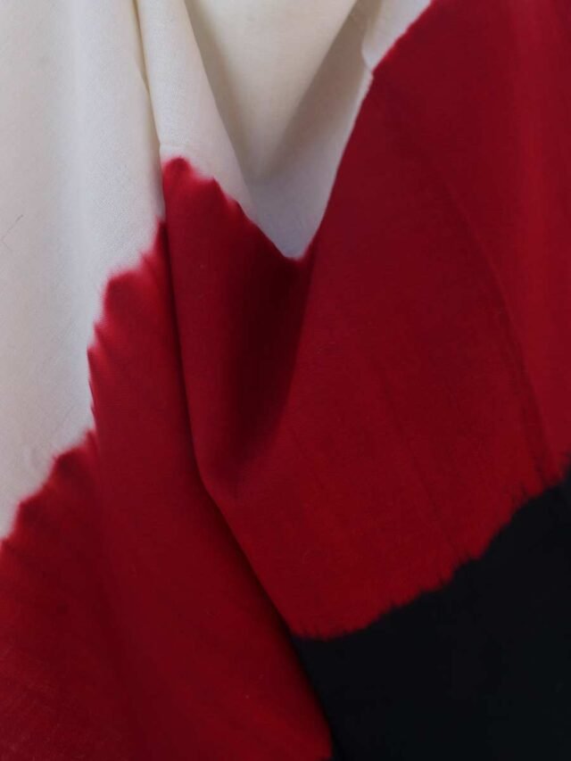 Red,-black-and-white-shaded-tie-dye-pure-wool-shawl