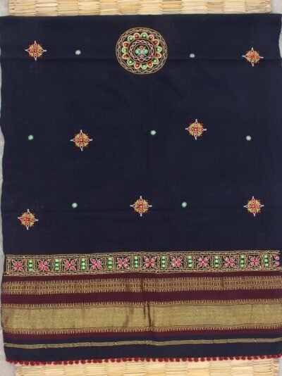 Dark-Blue-Ahir-embroidered-wool-winter-shawl