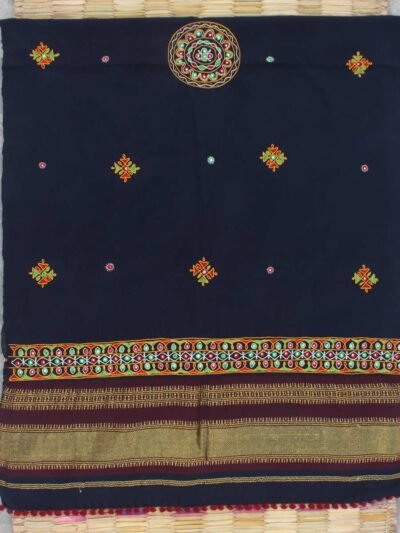Darkest-Blue-Ahir-embroidered-wool-winter-shawl