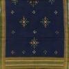 Navy-Blue-and-Brown-Bhujodi-mirrorwork-handwoven-Shawl