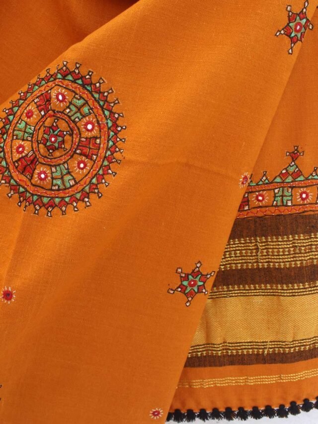 Turmeric-Yellow-Suf-embroidered-wool-shawl