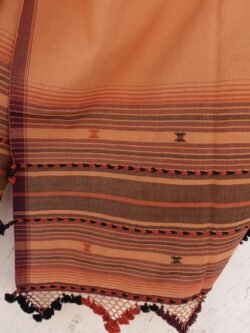 Brown-orange-handloom-bhujodi-kala-cotton-dupatta