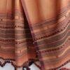 Brown-orange-handloom-kala-cotton--bhujodi-dupatta at Shilphaat.com