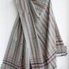 Grey-Black-and-brown--stripes-bhujodi-cotton-dupatta-Shilphaat