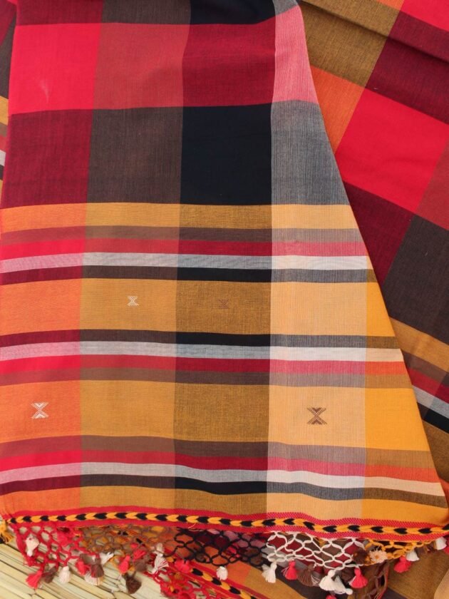 Multicolour-checks-bhujodi-kala-cotton-dupatta