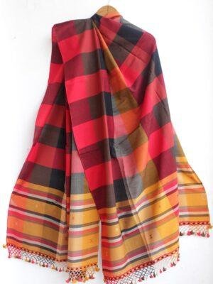 Multicolour-checks-cotton-bhujodi-dupatta-Shilphaat