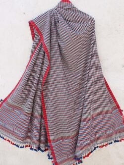 Red,-Blue-and-white-chequered-bhujodi-cotton-dupatta