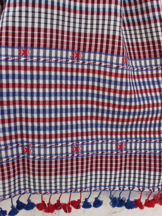 Red,-Blue-and-white-chequered-bhujodi-kala-cotton-dupatta