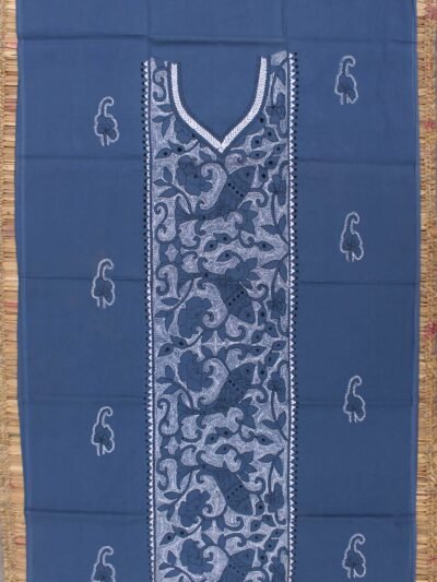 Blue-gray-and-white-reverse-kantha-cotton-kurta-fabric