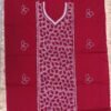 Maroon-red-and-white-reverse-kantha-cotton-kurta-fabric