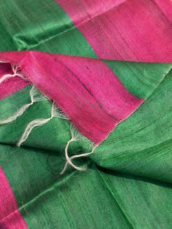 Pink-and-Green-pure-bhagalpur-silk-scarf