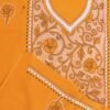 Rust-orange-and-white-kantha-embroiderd-cotton-kurta-fabric