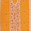 Rust-orange-and-white-reverse-kantha-cotton-kurta-fabric