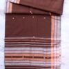 Chocolate-brown-mirrorwork-kala-cotton-Bhujodi-Dress-material