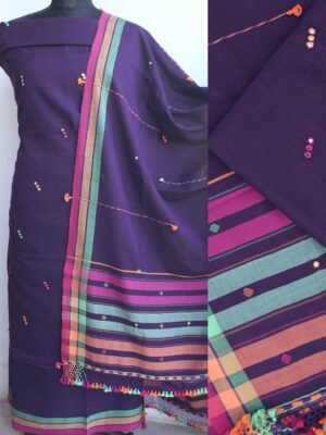Deep-Violet-mirrorwork-pure-cotton-Bhujodi-Suit