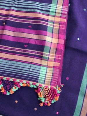 Eggplant-Violet-mirrorwork-cotton-Bhujodi--ladies-Suit-Shilphaat.com