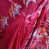 Maroon-Red-Paper-tussar-silk-Kanthawork-Saree