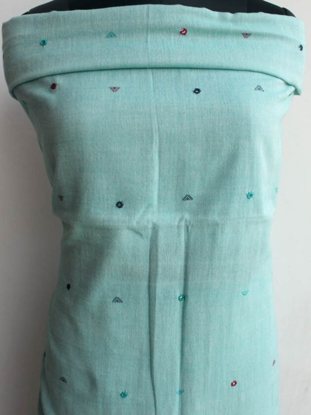 Mint-Green-Bhujod-mirrorwork-cotton-Kurta-material