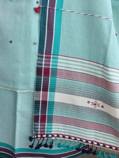 Mint-Green-Bhujodi-mirrorwork-kala-cotton-Dress-material
