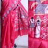Red-Pink-Pure-silk-nakshi kantha-Saree