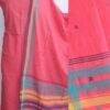 Carrot-Pink-Bhujodi--mirrorwork-pure-cotton-3pc-ladies-Suit. Shilphaat