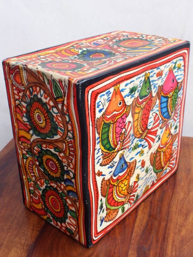 Fish-floral-Leather-square-wall-lamp-shilphaat