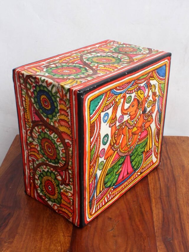 Ganesha-Leather-square-wall-lamp