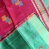 Green-and-Pink-pure--Dupion-silk-Saree--shilphaat