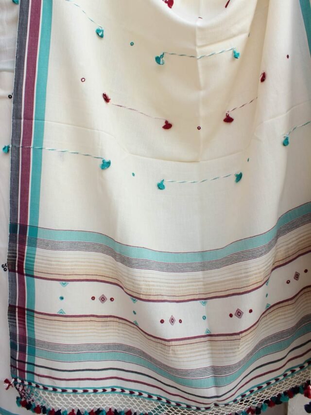 Ivory-white-Bhujodi-mirrorwork-cotton-3pc-ladies-Suit